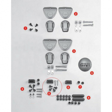 Givi E115F2 Junction Kit for mounting Monokey Topcases