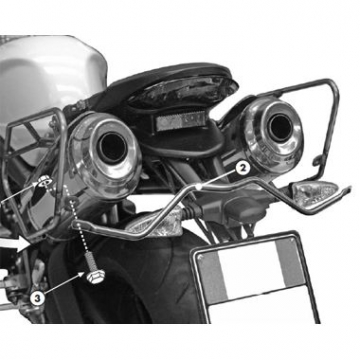 view Givi TE705 Easylock Saddlebag Supports for Triumph Street Triple 675 '07-'11