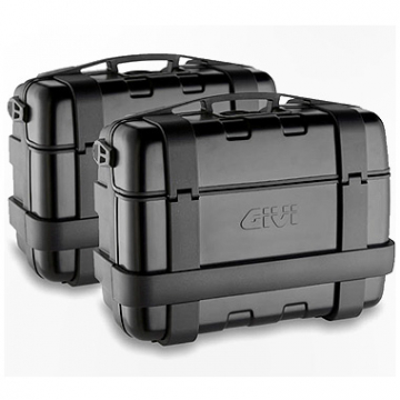 Givi TRK46BPACK2A Monokey Trekker Case 2 Pack Pair, Black