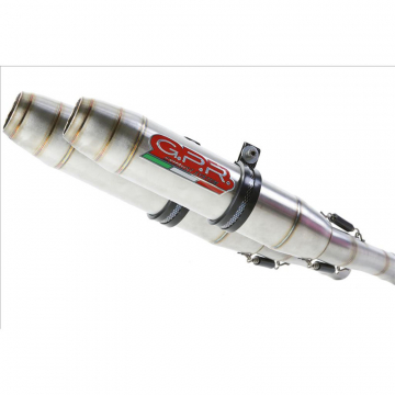 view GPR D.135.DE Deeptone Inox Slip-on Exhausts for Ducati Scrambler 800 (2017-2019)
