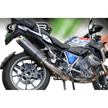 view GPR E4.BM.99.DUAL.CA Dual Evo4 Carbon Slip-on Exhaust for BMW R1250GS (2019-)