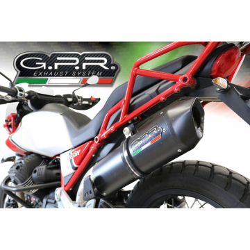 view GPR E4.GU.61.FNE4 Furore Evo4 Nero Slip-on Exhaust for Moto Guzzi V85 TT '19-'20