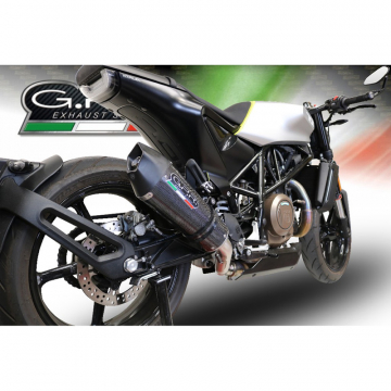 view GPR E4.HU.43.GPAN.PO GP Evo4 Poppy Slip-on Exhaust for Husqvarna Svartpilen 701 (2019-)