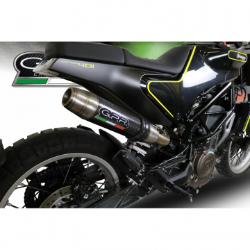 view GPR HU.41.DC Deeptone Carbon Slip-on Exhaust for Husqvarna Svartpilen 401 (2018-)