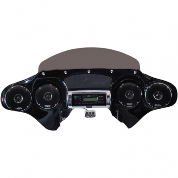 view Hoppe HDF-SFT-QZCHRHC Quadzilla Stereo Fairing with HC Harley Fat Boy / Heritage (2000-)