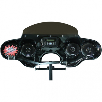 view Hoppe Industries HDF-SFTDX-QZ-HC Quadzilla Stereo Fairing Harley Softail Deluxe (2004-2017)