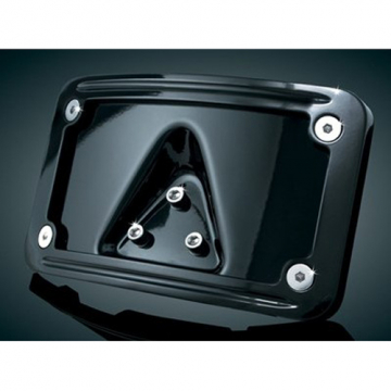 Kuryakyn 3148 Curved Laydown License Plate Mount with Frame