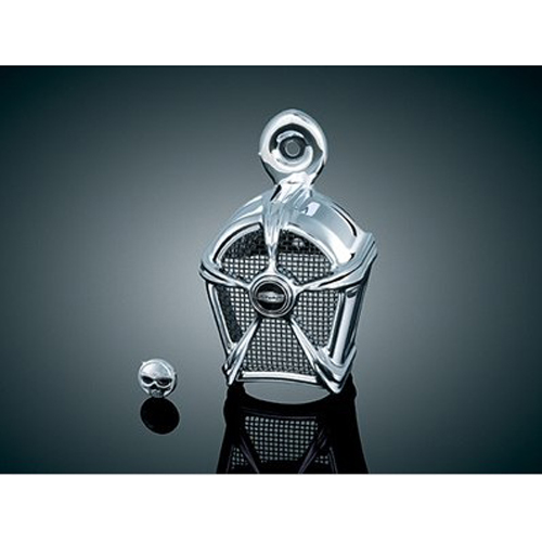 Kuryakyn 7296 Mach 2 Horn Cover Chrome with Black Mesh Accessories