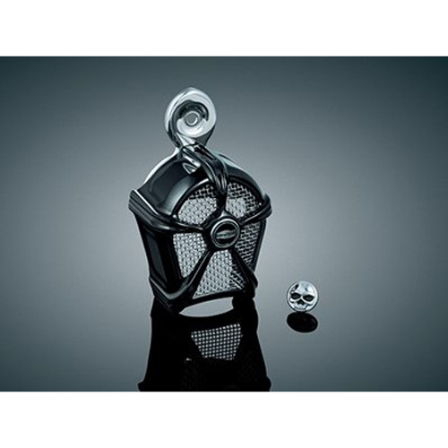 Kuryakyn 7297 Mach 2 Horn Cover Gloss Black with Chrome Accessories