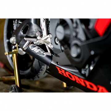 view M4 HO8922-GP Slip-on Exhaust with Black Muffler for Honda CBR1000RR (2017-)