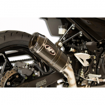 view M4 KA4024 X-96 Full System Exhaust, Carbon Fiber for Kawasaki Ninja 400 (2018-)