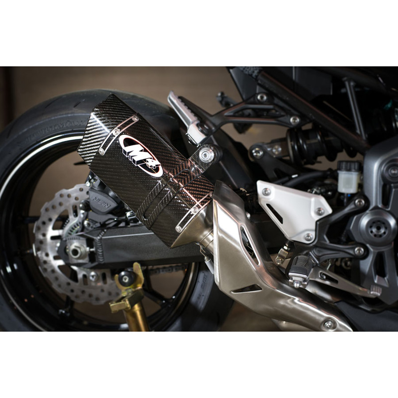 M4 KA9004 SlipOn Exhaust, Carbon Fiber for Kawasaki Z900 (2017