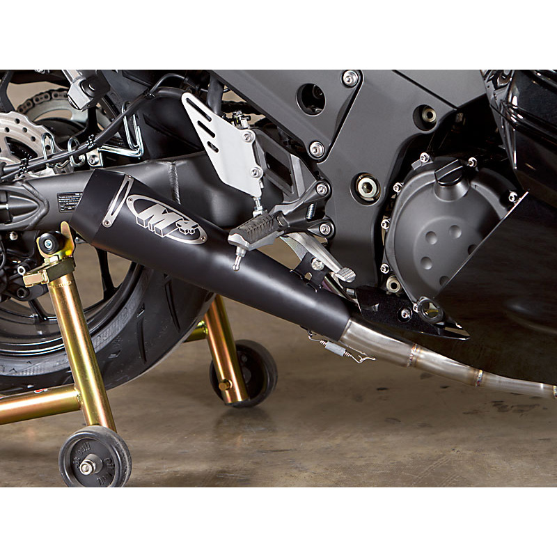 M4 KA9442 GP Drag Full System with Black Muffler Kawasaki ZX