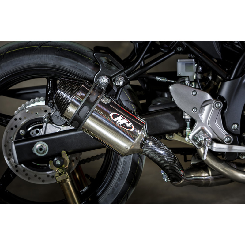 M4 SU6622 Standard Slip On Exhaust, Polished Muffler for Suzuki SV650