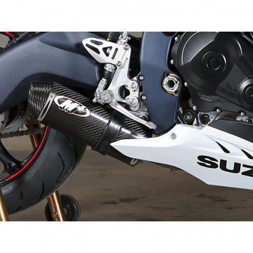 view M4 SU9194 Street Slayer Full Exhaust, Carbon Muffler for Suzuki GSX-R1000 12-16