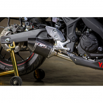 view M4 YA3014 Street Slayer Carbon Fiber Slip-on Exhaust for Yamaha YZF-R3 (2015-)