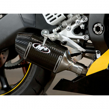view M4 YA6624-MBE Street Slayer Style Slip-On Exhaust, Carbon Fiber Yamaha YZF-R6 (2006-2020)