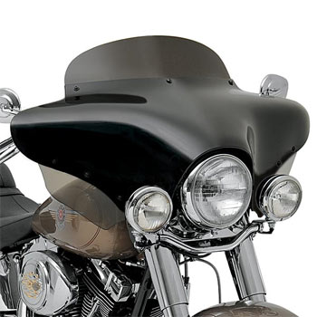 TCMT Vivid Black Quarter Fairing & Smoke Windshield For Harley Dyna, FXR, XL 1986-2005 – Fits 5.75” Headlight