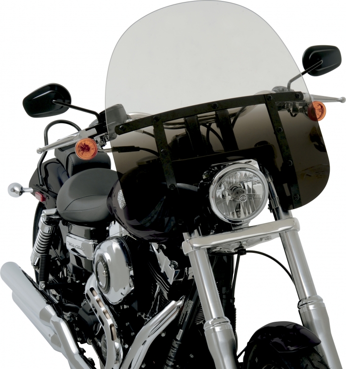 Memphis Shades 19" Gradient Black Fats Windshield for Motorcycle Universal Fit