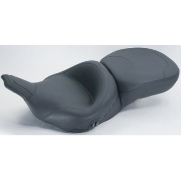 view Mustang 76653 Wide Touring Seat, Black for Harley FL Touring '97-'07