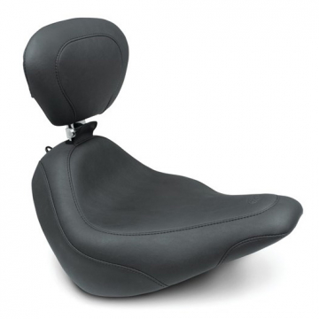view Mustang 79029 Wide Tripper Solo Seat w/ Backrest for Harley Softail Slim (2018-)