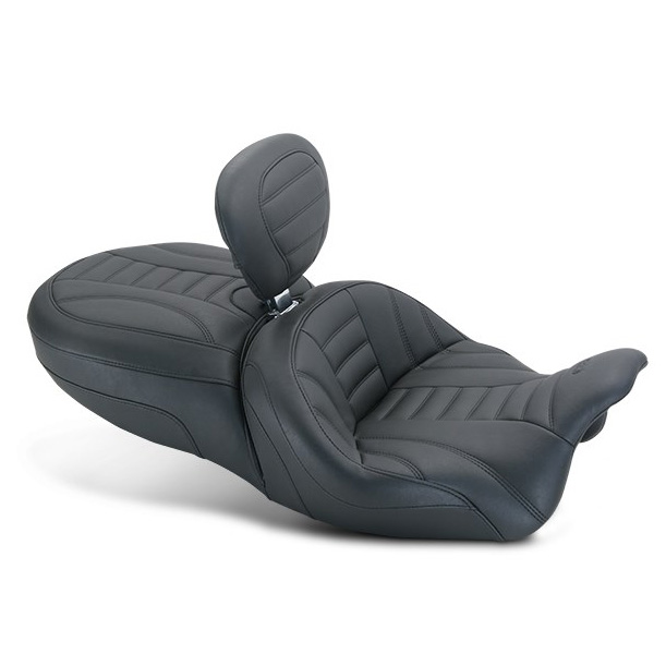 Alive Heritages(DVD付) THE BIKE 帯付 Mustang 79592 One-piece Touring Seat w/ Backrest for Harley FLRT