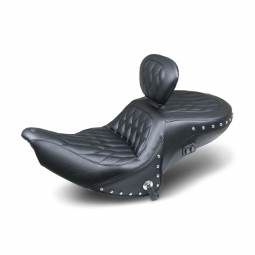 view Mustang 79664 Heated One-Piece Touring Seat for Indian Roadmaster (2015-)