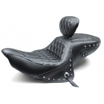 view Mustang 79664WT Heated One-Piece Touring Seat for Indian Roadmaster (2015-)