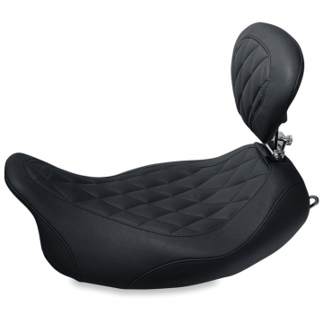 view Mustang 79725 Wide Tripper Solo Seat for Harley FL Touring (2008-2021)