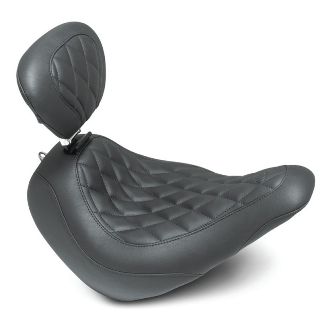 Mustang 83043 Wide Tripper Solo Seat for Harley-Davidson Low Rider