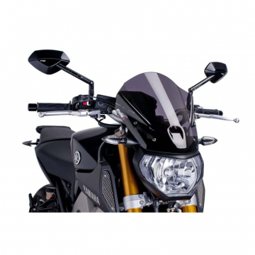 view Puig 6861F Naked New Generation Windshield, Dark Smoke for Yamaha FZ-09 (2013-2016)