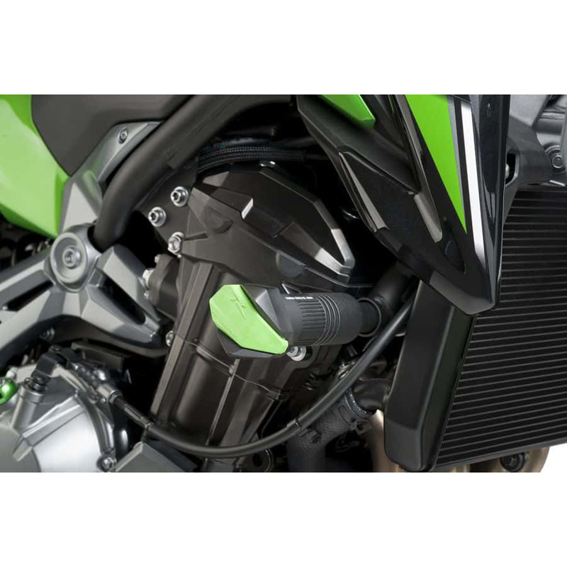 Puig 9389N Crash Pads R12, Black for Kawasaki Z900 (2017