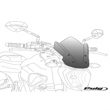 view Puig 9702 Naked New Generation Sport Windshield Husqvarna Svartpilen / Vitpilen 401 (2017-)