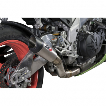 view QD AAPR0060013-1 Gunshot Racing Slip-on Exhaust, Titanium for Aprilia Tuono V4