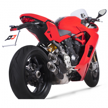 QD ADUC0500002 Twin Monkey Slash-carbon Slip-on Exhaust for Ducati SuperSport (2018-)