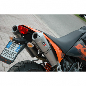 view QD AKTM0110001-3 Magnum Bolt-On Twin Slip-On Exhausts for KTM Superenduro 950 / 990