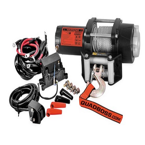 Quadboss Winch 2500lb With Wire Cable Accessories International