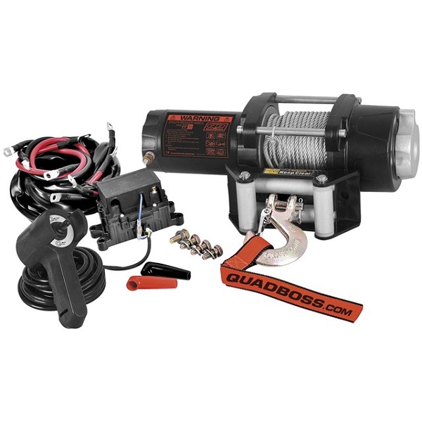 Quadboss Winch 3500lb With Wire Cable Accessories International