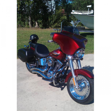 view Reckless Motorcycles Batwing Fairing with Stereo Suzuki Boulevard C50