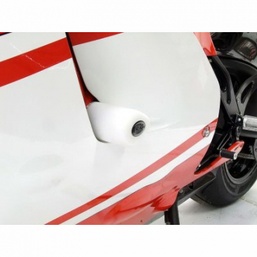 view R&G CP0260WH Aero Style Frame Sliders, White for Ducati Desmosedici '08-'13