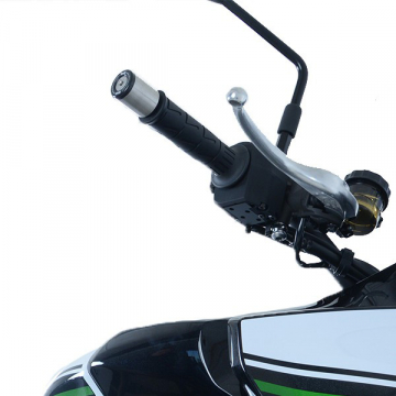 view R&G BE0122BK Bar End Sliders, Black for Kawasaki Versys 1000 (2019-)