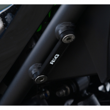 R&G BLP0084BK Rear Footrest Blanking Plate for Kawasaki Ninja 250 / 400 (2018-)