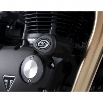 view R&G CP0484BL Aero Style Frame Sliders, Black for Triumph Speed Twin 1200 '19-'20
