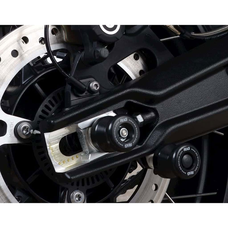 R&G CR0082BK Cotton Reel Swingarm Spools for Triumph Tiger 900 GT