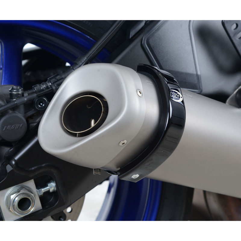 R&G EP0033BK Exhaust Protector for Yamaha YZFR6 '17'20 & BMW S1000XR