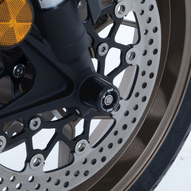 R&G FP0219BK Front Axle Sliders for Honda CB650R & CBR650R (2019