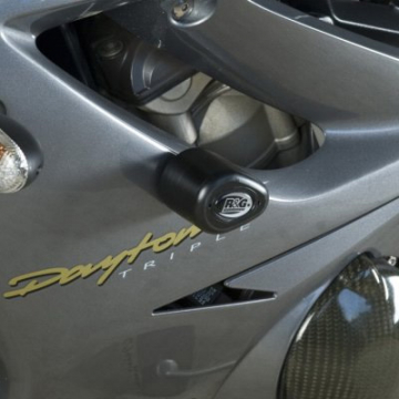 view R&G Frame Slider Aero Style for Triumph 675 Daytona '06-up White