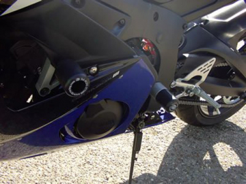 view R&G CP0093.BL Classic Style Upper Frame Sliders for Yamaha YZF-R6 (2003-2005)