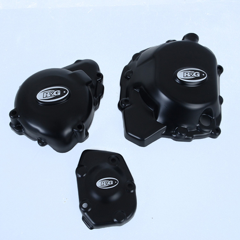 R&G KEC0112BK Engine Case Cover Kit (3pc) for Kawasaki Z900RS (2018
