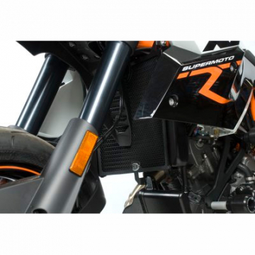 R&G Radiator Guard Black for KTM 990SM / 990SMR / SMT '08-up